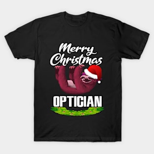 Merry Christmas  Optician  Funny Gift Pajama Christmas T-Shirt